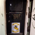 Entrance to the radio room of the USS Missouri Entrance to the radio room of the USS Missouri