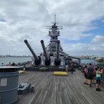 Deck guns of the USS Missouri