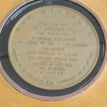 Plaque commemorating the signing of the Instrument of Formal Surrender of Japan in 1945