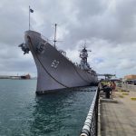 USS Missouri at dock in Pearl Harbor, HI USS Missouri at dock in Pearl Harbor, HI